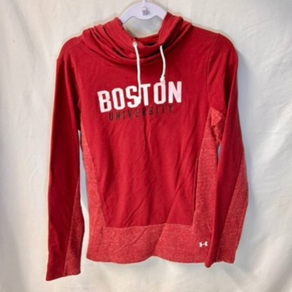 Under Armour Red Boston University Pullover Hoodie with Pockets Size Small
